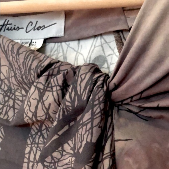 Huis Clos Dress Hand Painted Loose Fit Short Sleeve Baggy Slouchy Artistic 6 - Picture 7 of 8